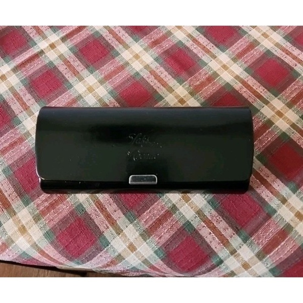Saks Fifth Avenue Glasses Case Eyeglass Sunglasses Black Hard Shell Snap‎ Close